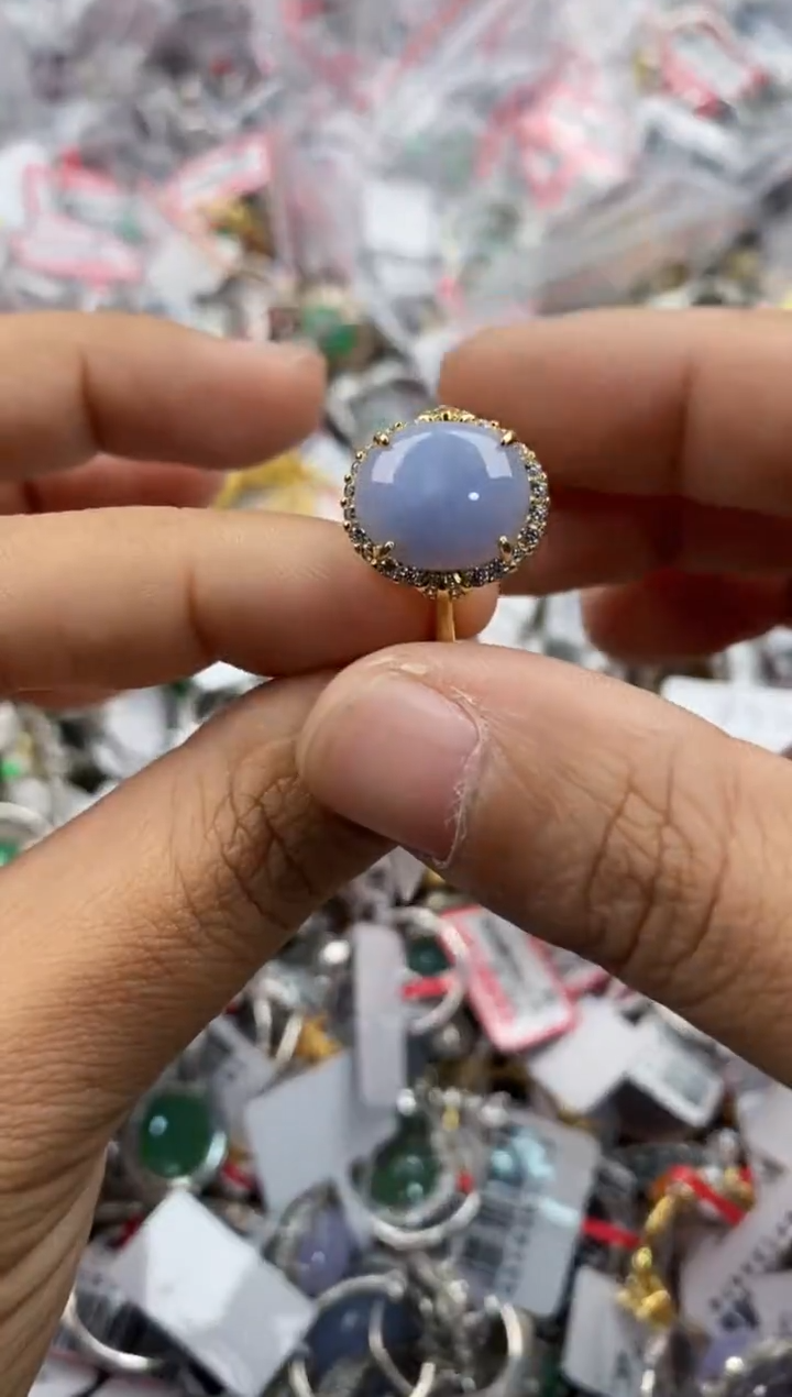 银S925镶嵌戒指翡翠2222      71