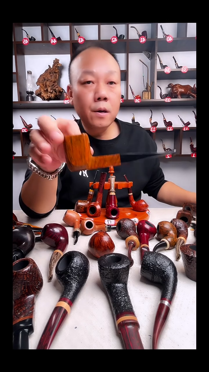 意大利石楠木手工打磨烟斗