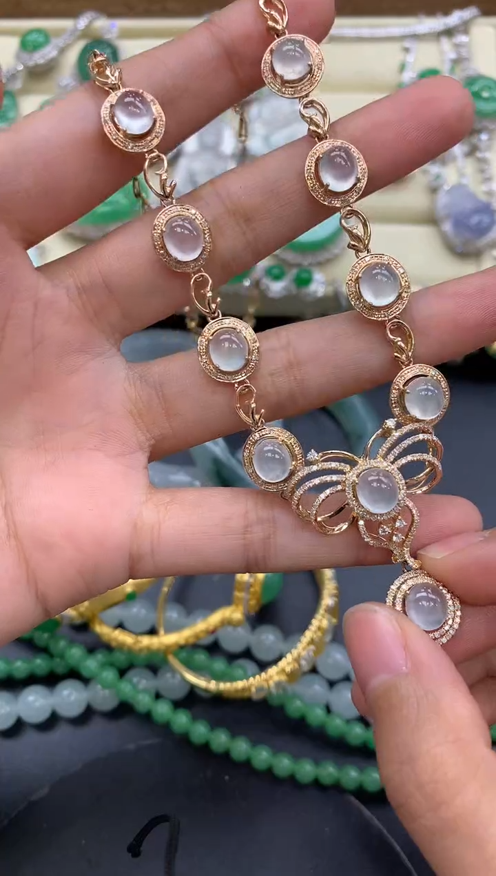 【闪购商品】翡翠颈饰18K金镶嵌465-中国好珍宝