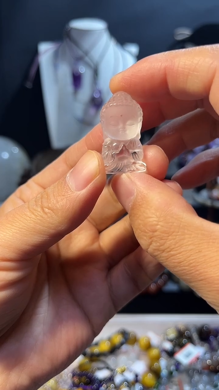 紫晶摆件未镶嵌天然AA水晶手链宝宝佛