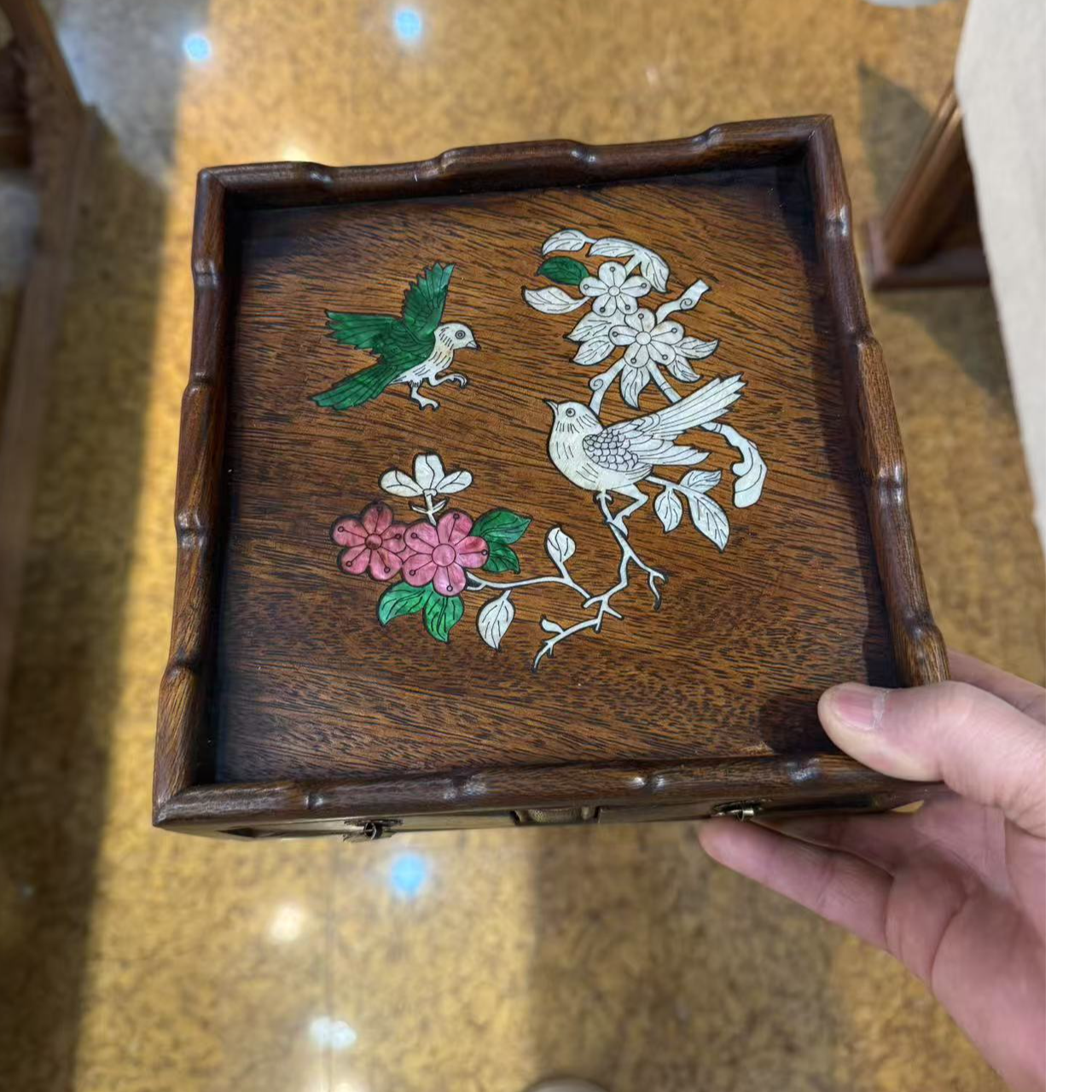 花梨木  文成盘   工艺品 摆件