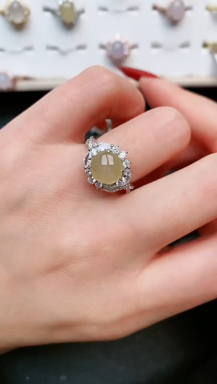 【闪购商品】翡翠戒指银S925镶嵌.....