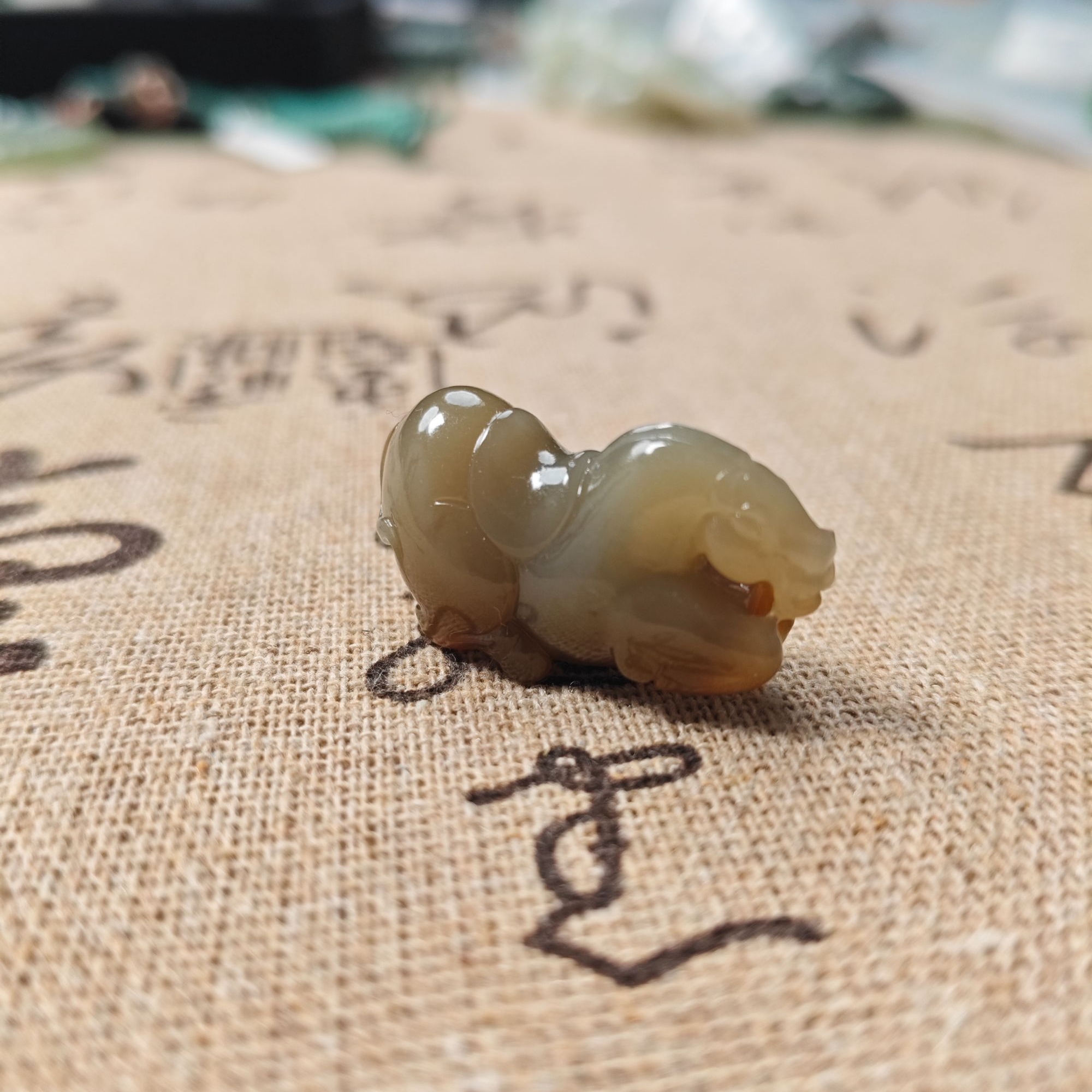 和田玉糖料挂件-马