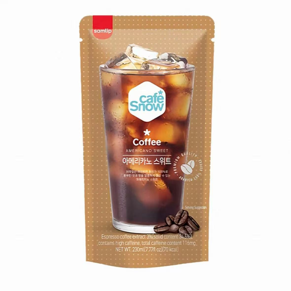 【保质期至26.10.17】韩国进口三立甜美式咖啡饮料230ml*10袋（整箱）
