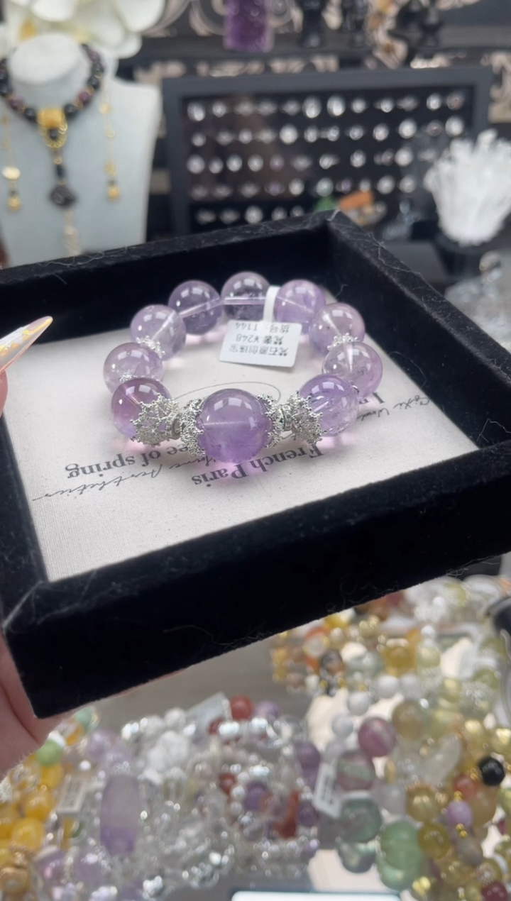 【闪购商品】烟晶手链银S925镶嵌天然水晶 多样性发货