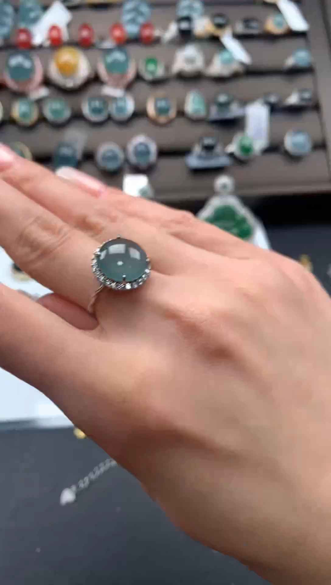 【闪购商品】翡翠戒指银S925镶嵌1111