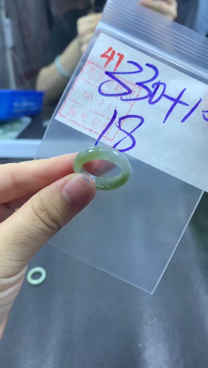 未镶嵌定制翡翠戒圈18#340毛货需精细抛光