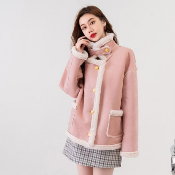 A602夹克加绒毛呢时尚加厚外套R00996PI109