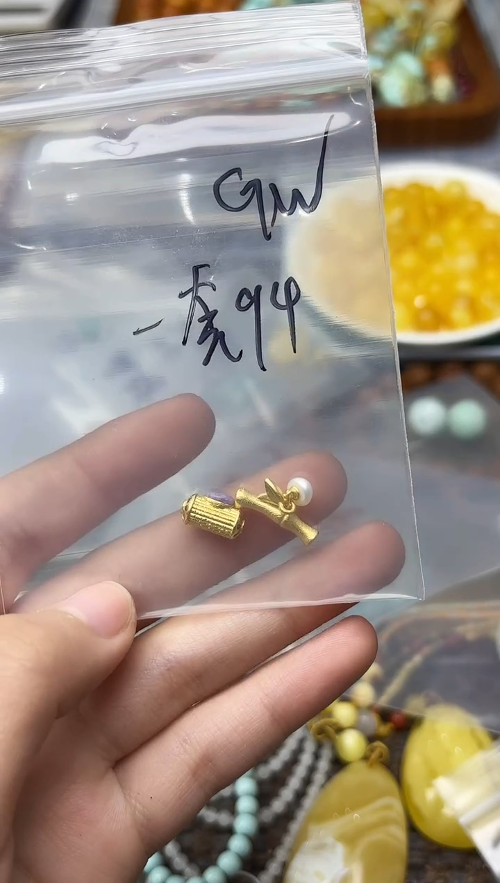 银S925镶嵌配饰淡水珍珠s925银珍珠配饰GW