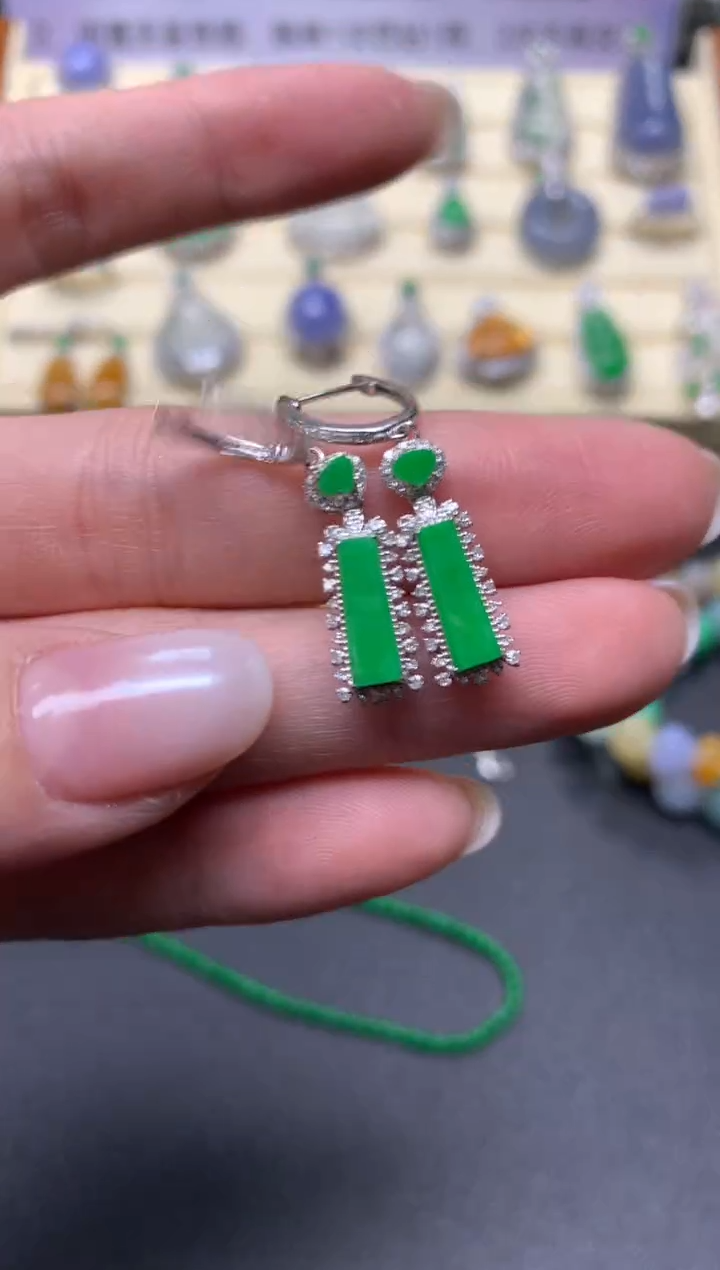 【闪购商品】翡翠耳饰18K金镶嵌耳饰|4500+450