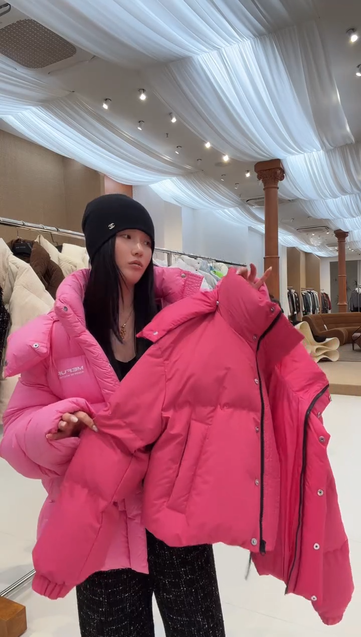 袖子微瑕可清洗鹅绒粉色短款