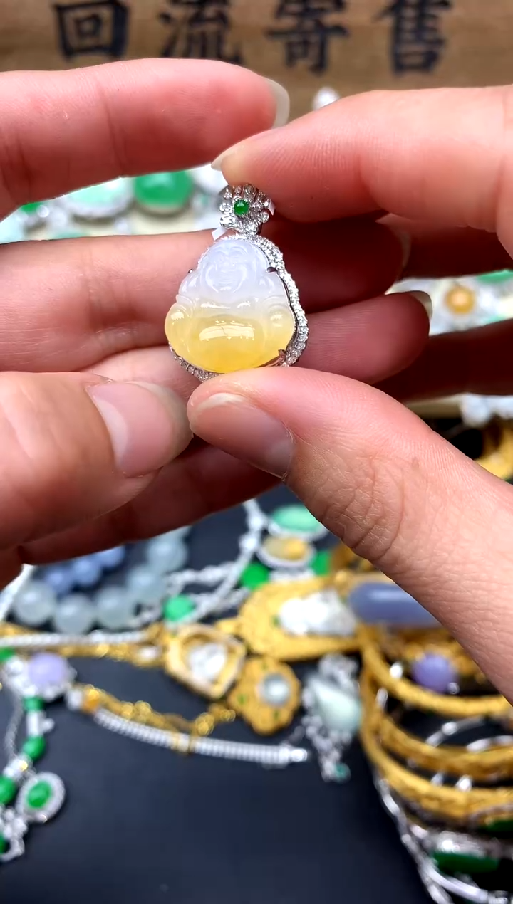 【闪购商品】翡翠颈饰18K金镶嵌439-中国好珍宝