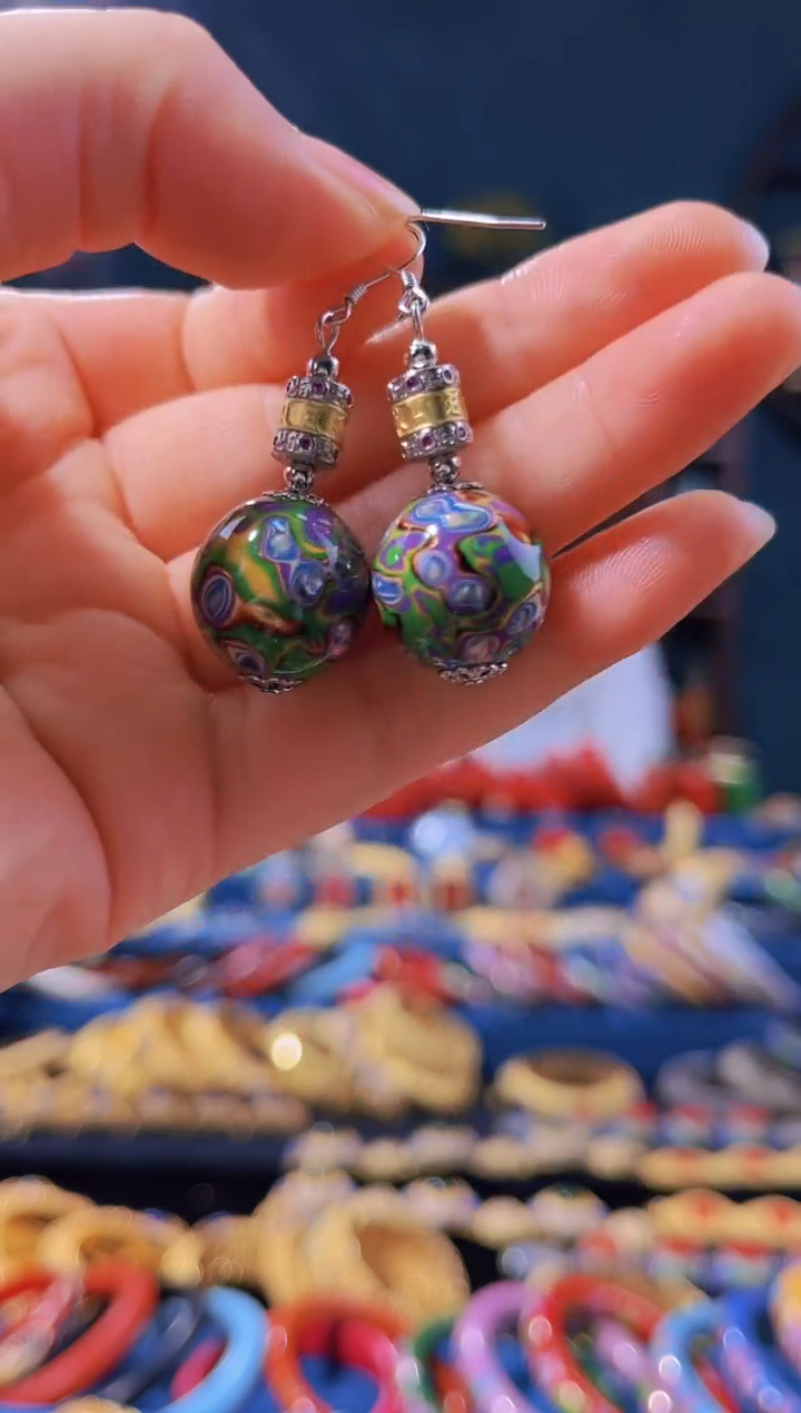 【闪购商品】非遗绝技 犀皮漆耳环 紫