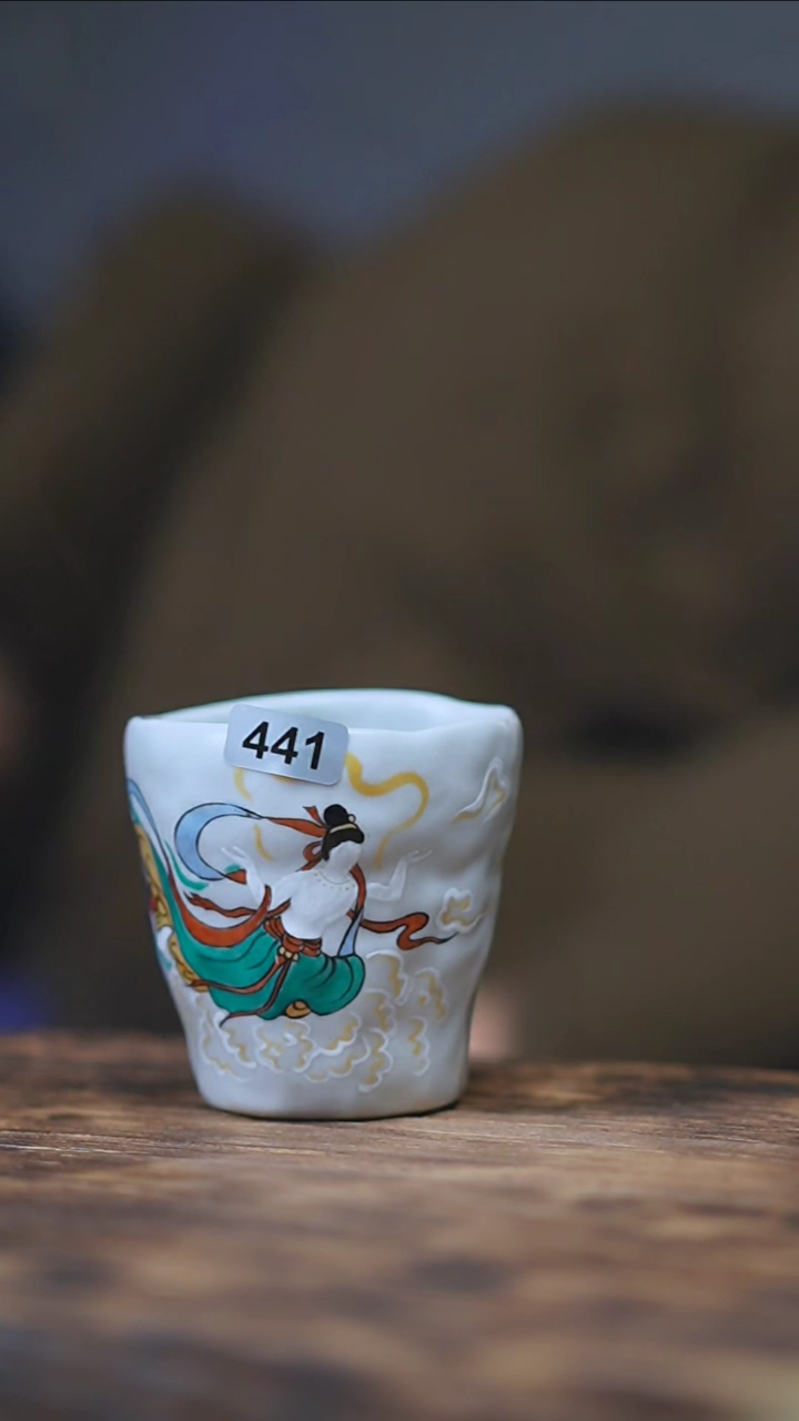 【闪购商品】441景德镇手绘飞天神女手捏杯