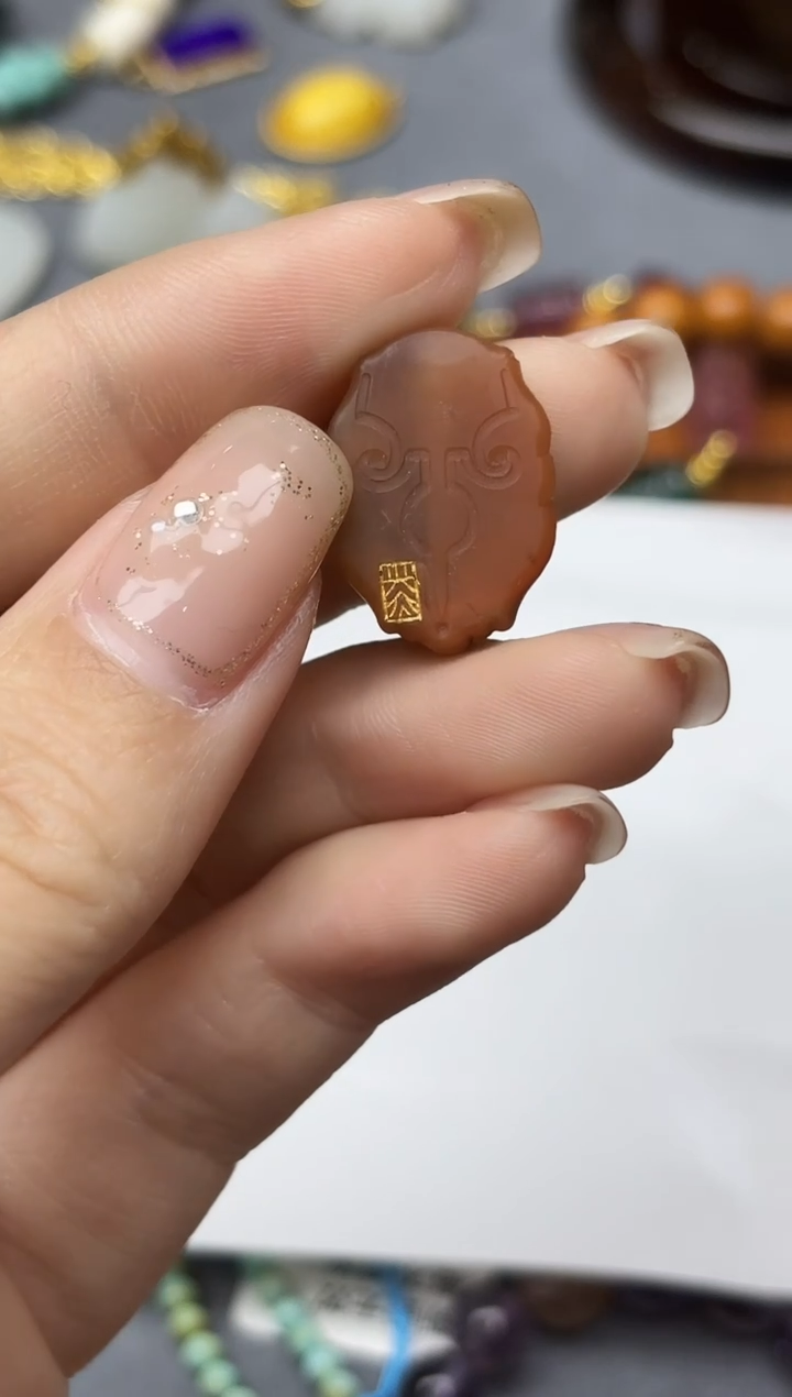 未镶嵌南红玛瑙挂件南红兽面GW