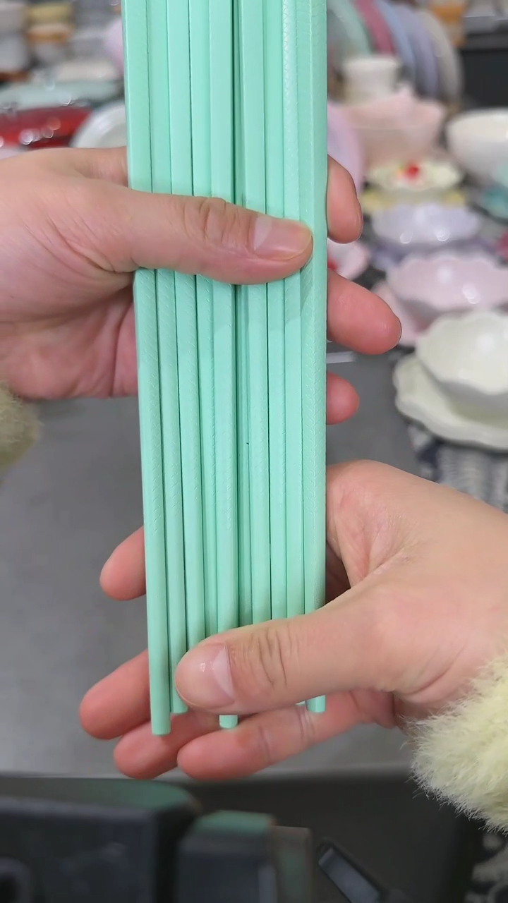 【闪购商品】瓷筷子SPS6双盒装-孔雀青