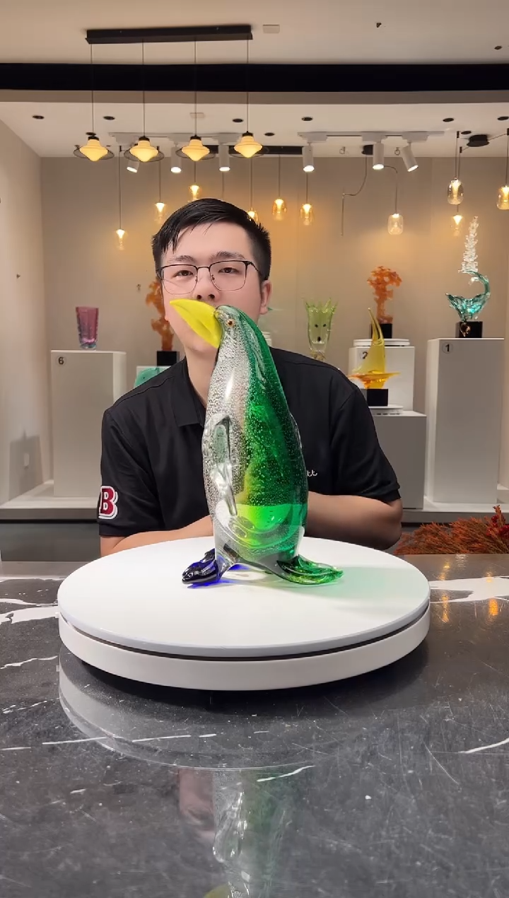 摆件巴比特美学-绿色企鹅