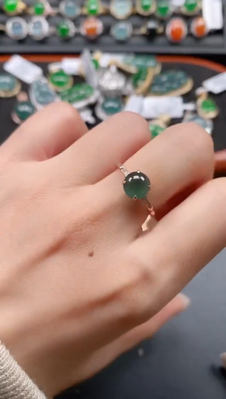 银S925镶嵌戒指翡翠11111