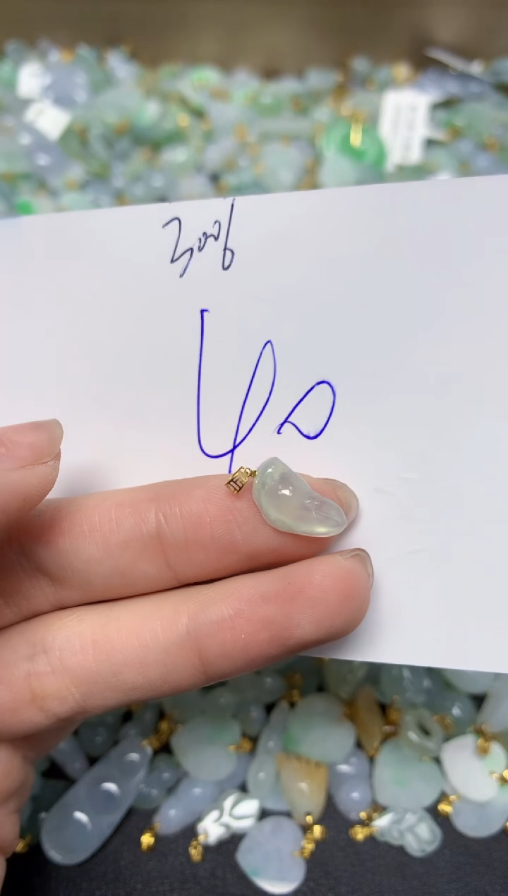 【闪购商品】翡翠颈饰18K金镶嵌 天然翡翠A货