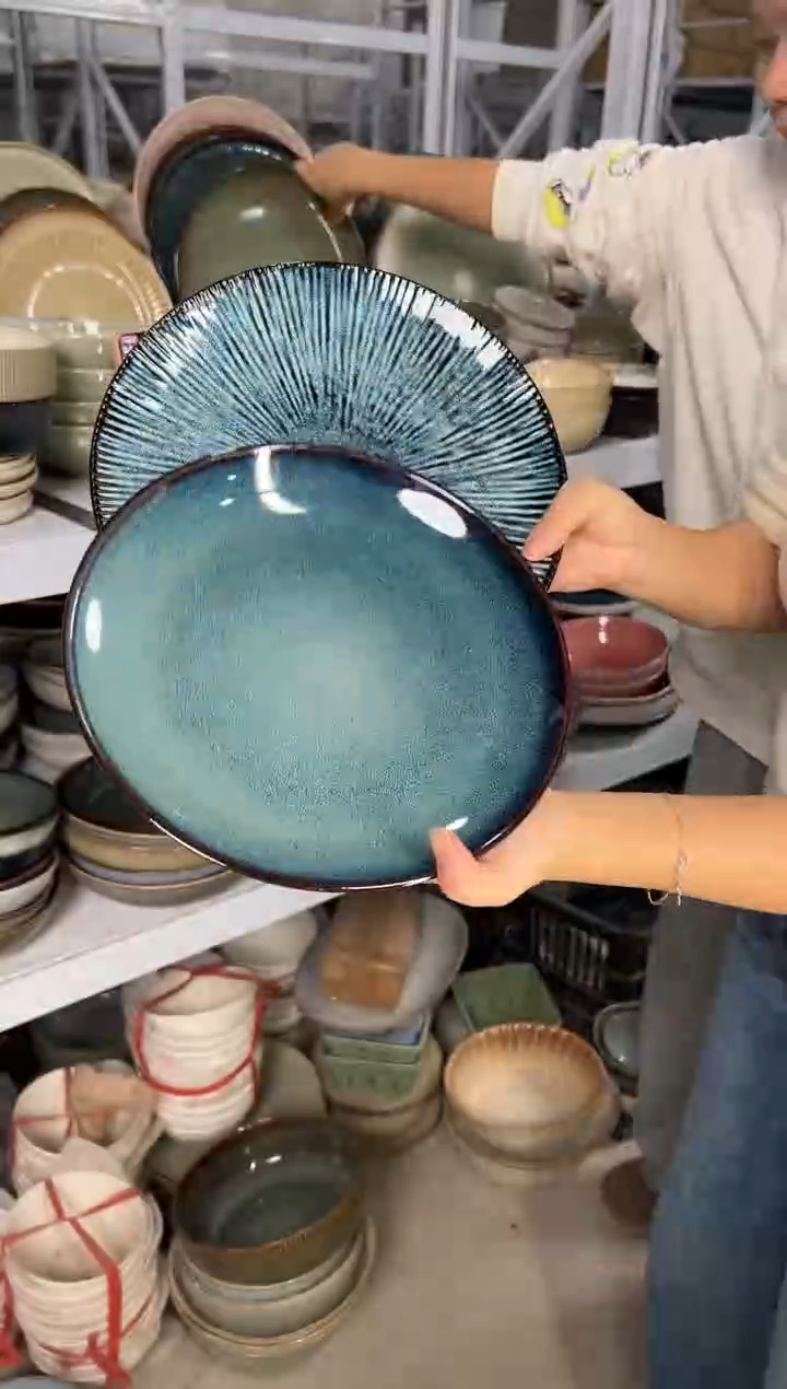 陶瓷外贸尾货瑕疵满20包邮X2大盘