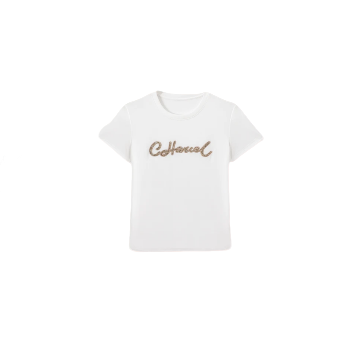 【77专属】 运动白色轻奢百搭时尚休闲简约圆领T恤-9115