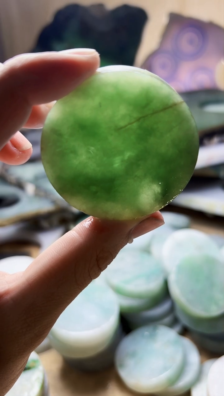 【闪购商品】翡翠颈饰未镶嵌A货白谭2418