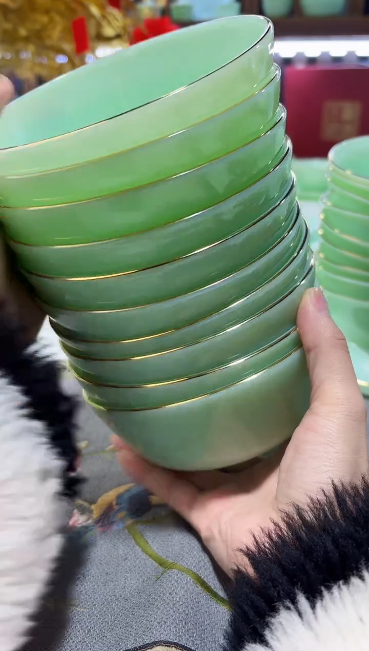 玉瓷 5.5英寸饭碗10个景德镇陶瓷