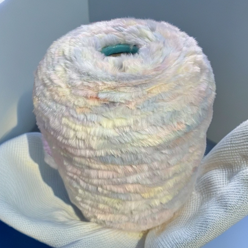 6.6斤仿皮草线编织纯手工段染色（纯色）