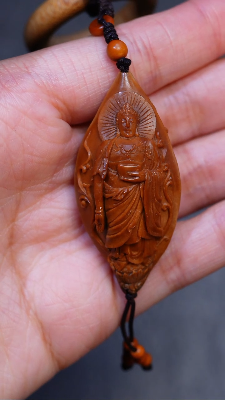 【闪购商品】橄榄核吊坠宋水官生肖狗阿弥陀佛