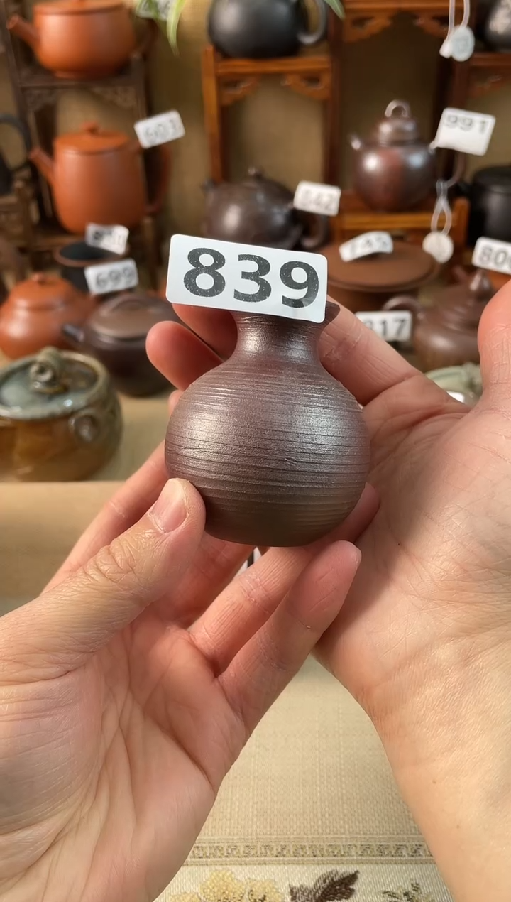 星**河建水紫陶放漏瓶839