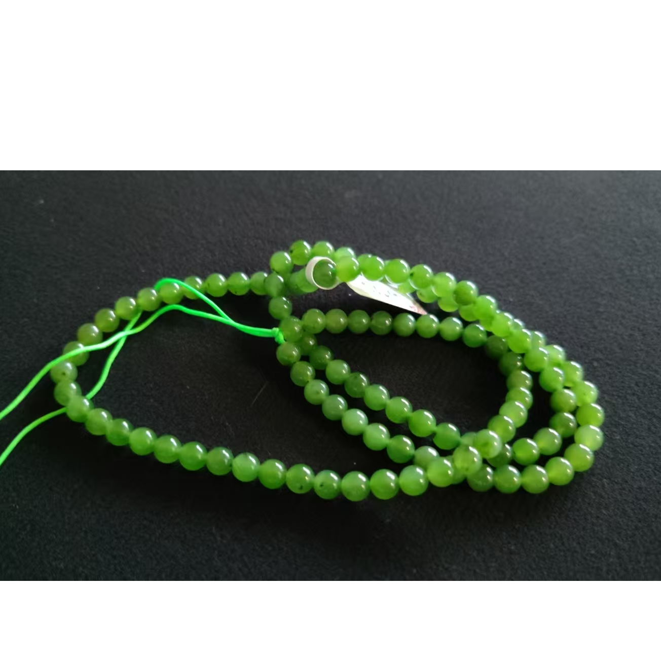 LYM1127碧玉6mm（和田玉）挂件项链36.35g