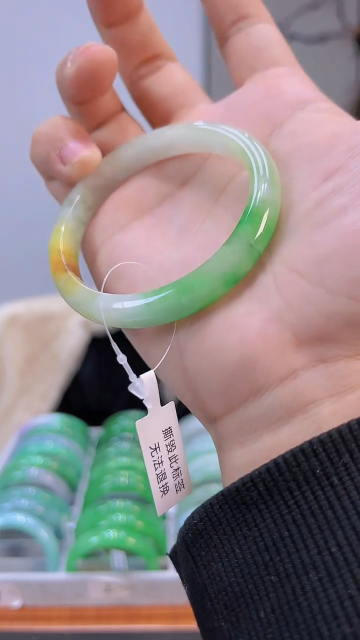 【闪购商品】砖雕s58双色独货手镯圈口53.7