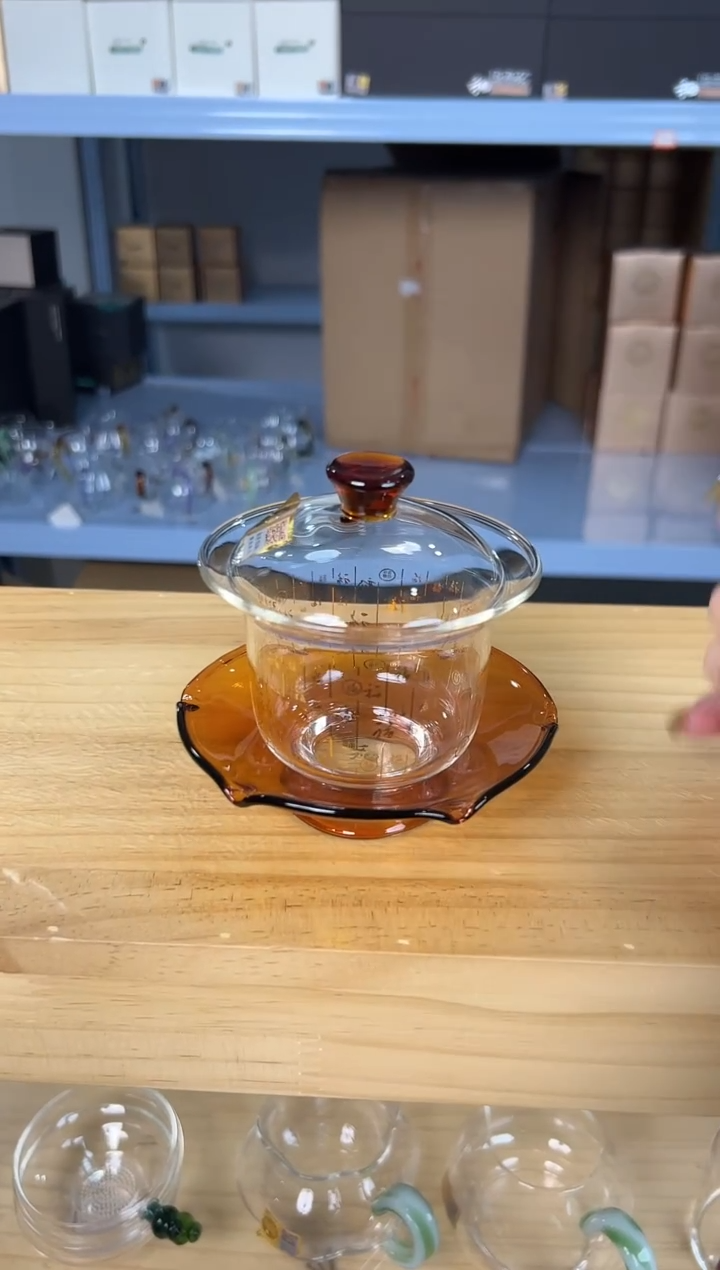 禾器 满福禾荷盖碗琥珀