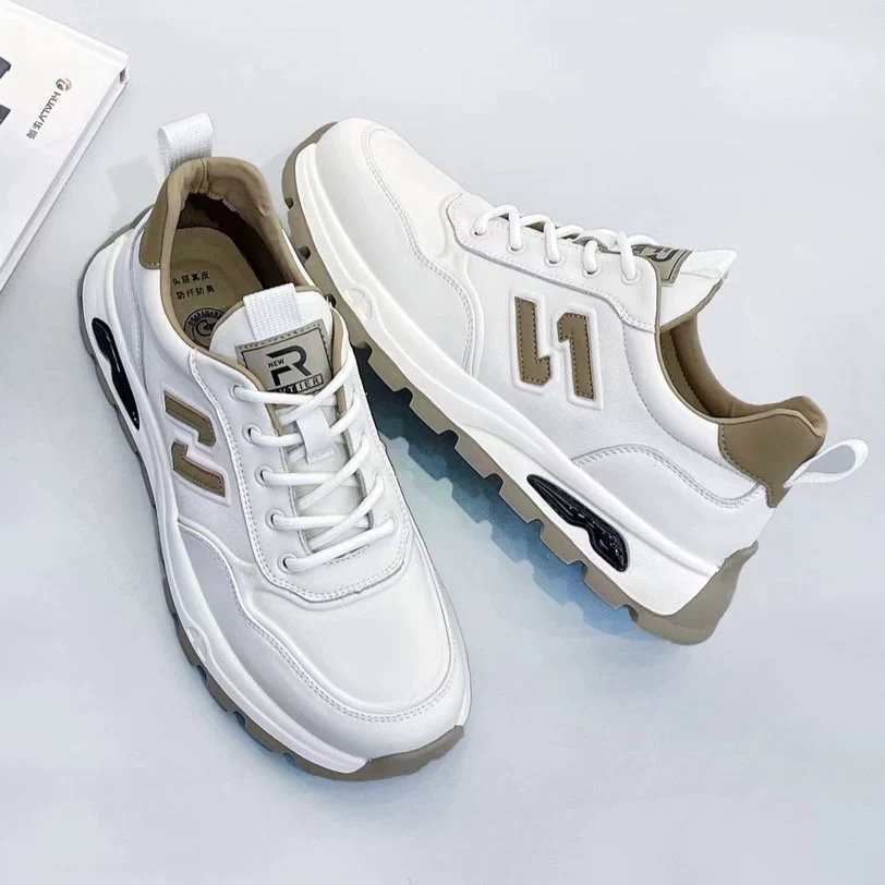 2025新款真皮防滑耐磨厚底运动阿甘鞋 008-97203