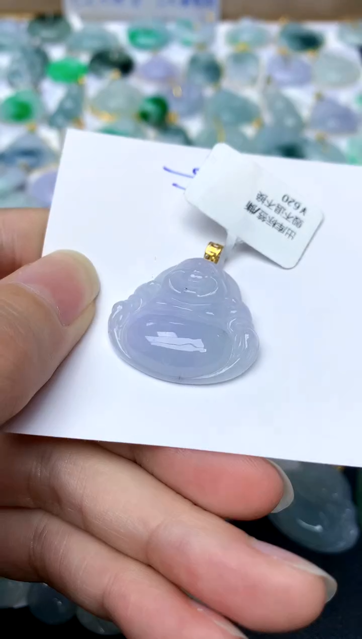 【闪购商品】翡翠颈饰18K金镶嵌66天然A货翡翠