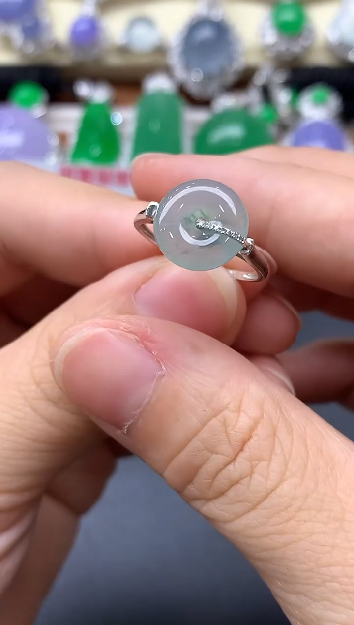 18K金镶嵌戒指翡翠304-中国好珍宝