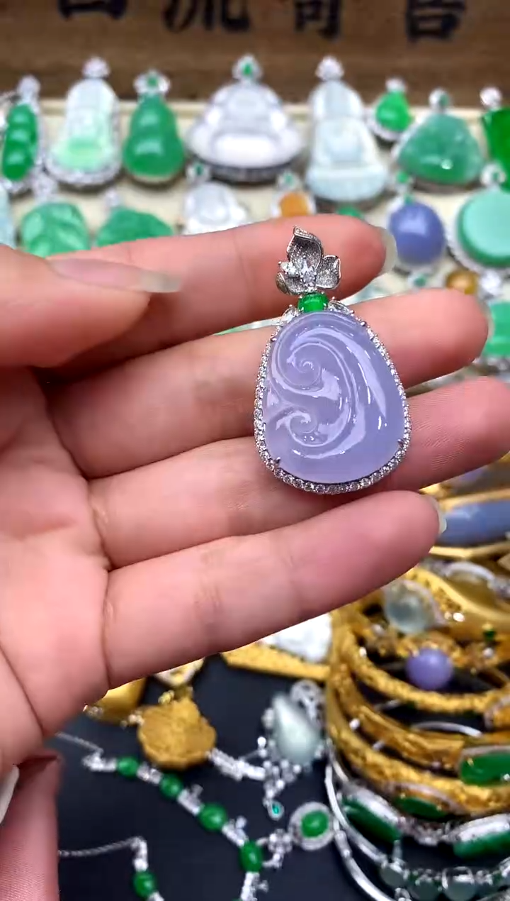 【闪购商品】翡翠颈饰18K金镶嵌245-中国好珍宝