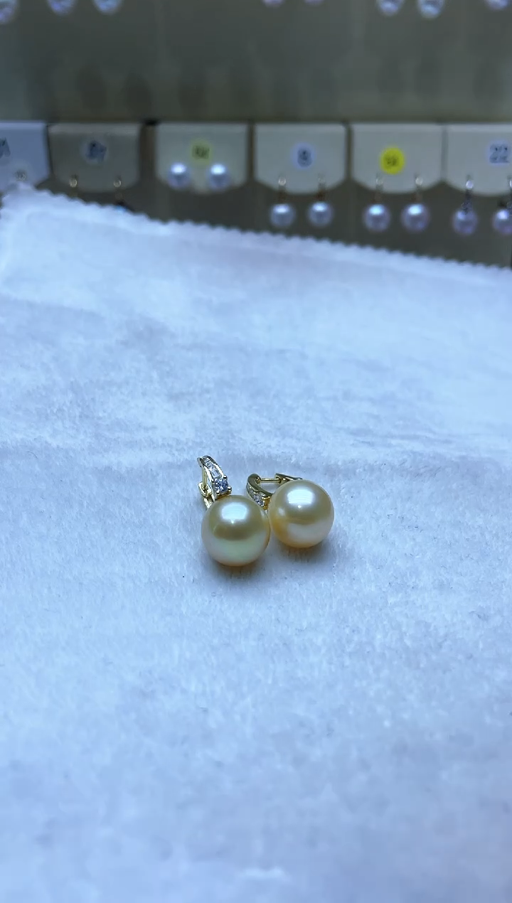 【闪购商品】海水珍珠耳饰银S925镶嵌耳饰