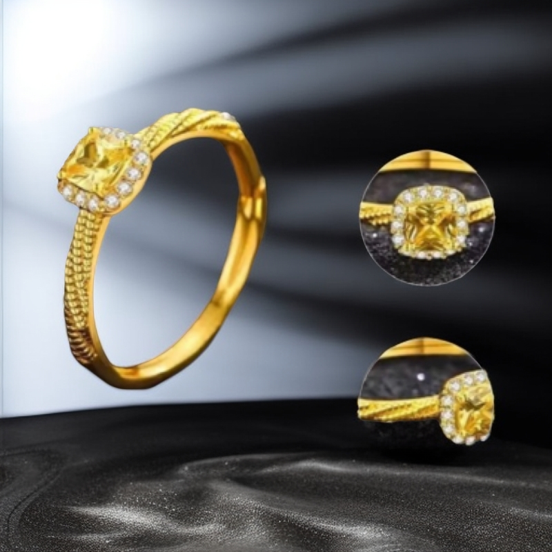 【董老板】甜美公主小方糖戒指可调节百搭合金指环