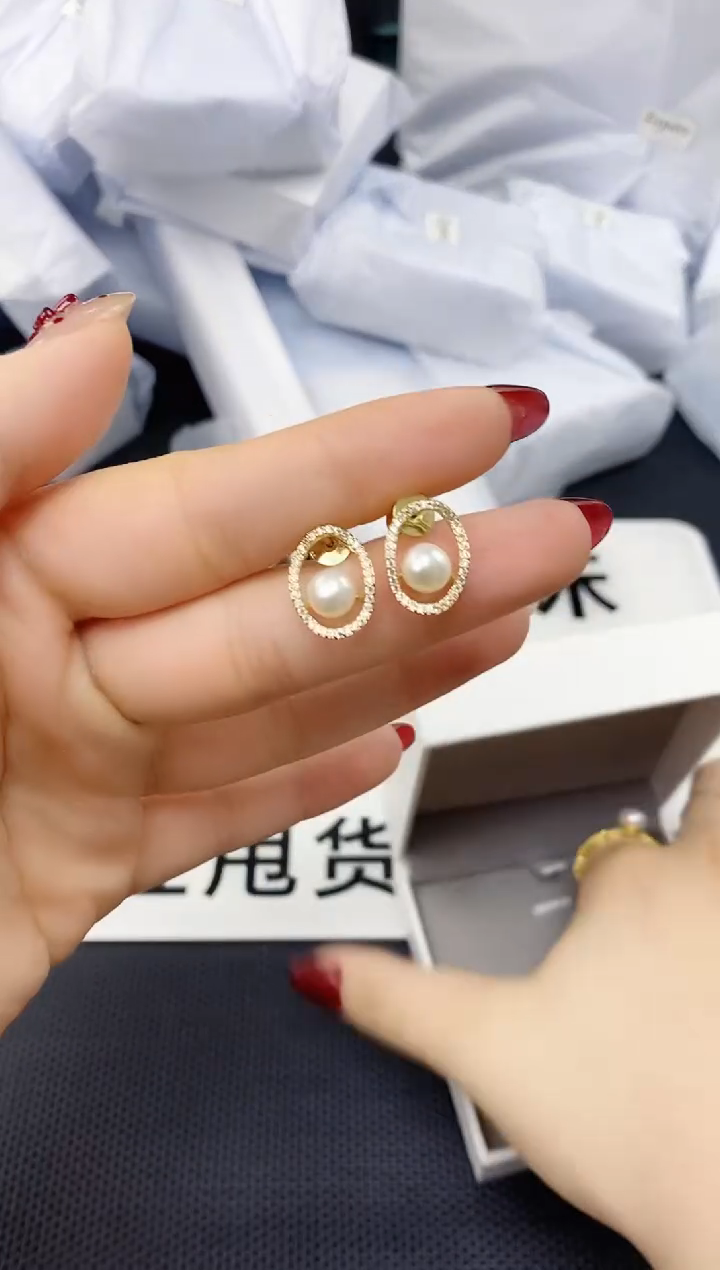 未镶嵌耳饰淡水珍珠ED1045