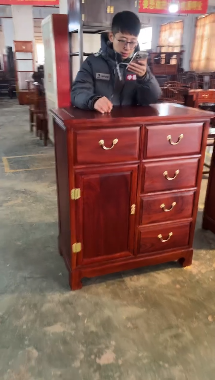 【闪购商品】花梨木类成套家具五斗柜