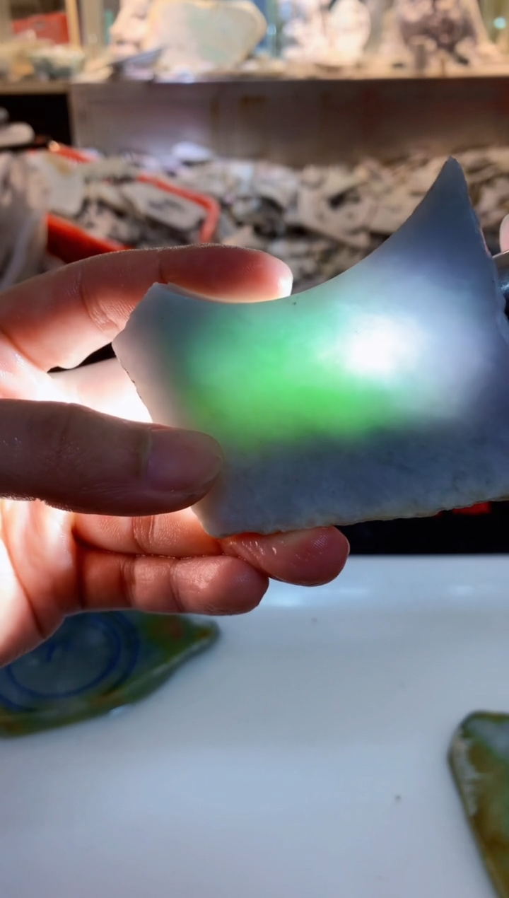 裸石翡翠0朗0翡翠珠宝589