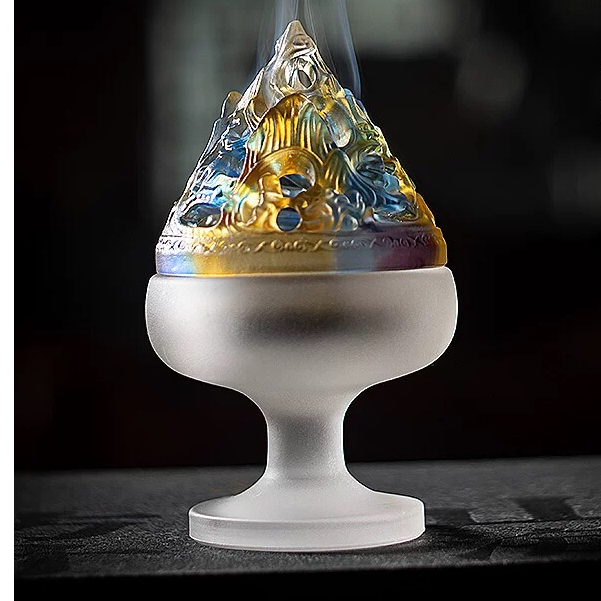 宝馫香局【博山炉】月白琉璃盘香无粘香炉