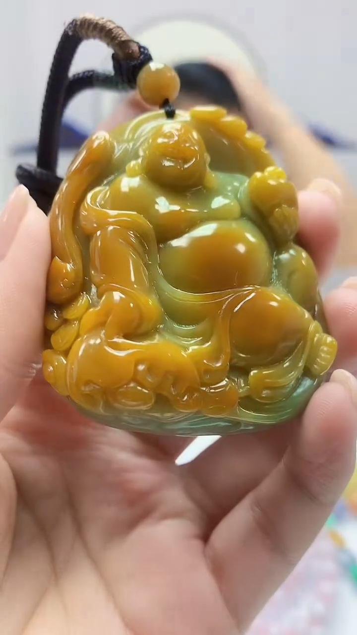 【闪购商品】定制翡翠未镶嵌4969ms-毛货挂件57