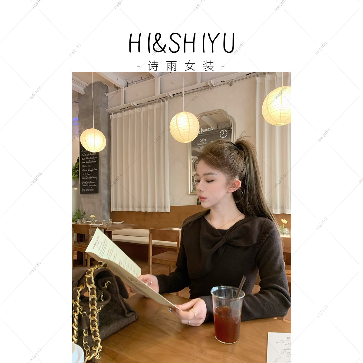 诗雨设计【福蝶毛衣】25年新款设计感不规则扭结长袖针织衫