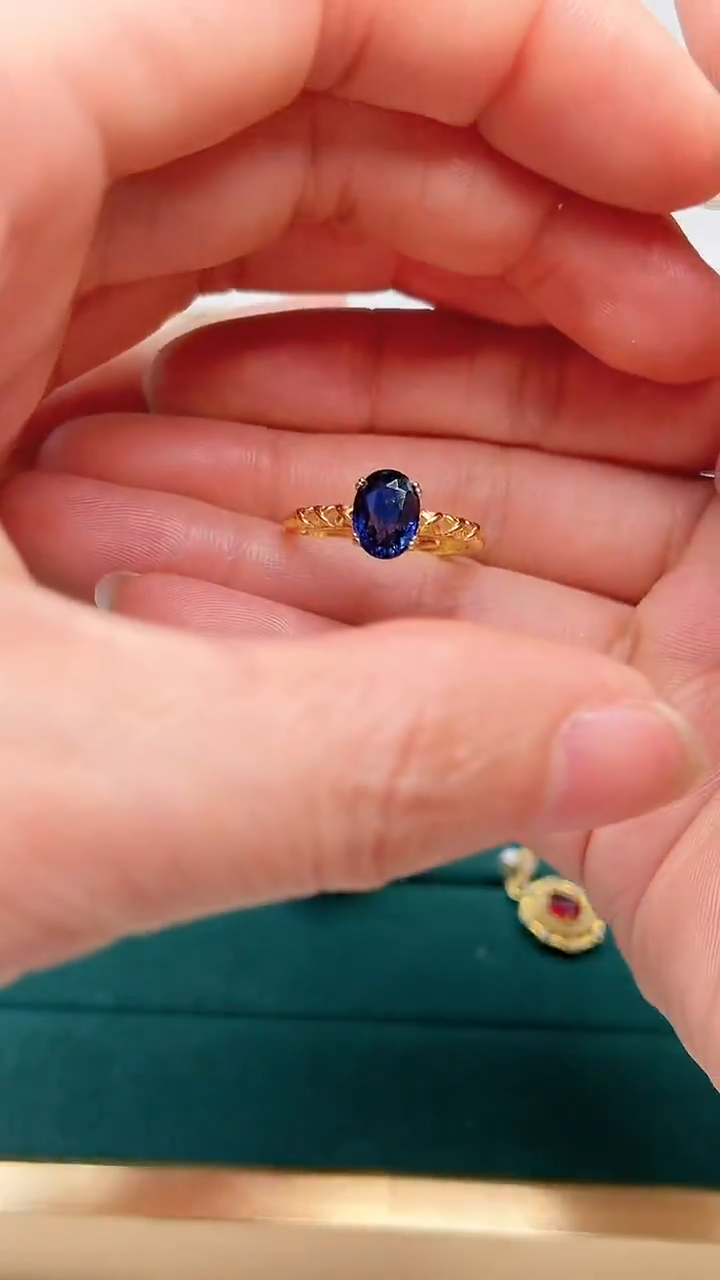 【闪购商品】蓝宝石戒指银S925镶嵌成品