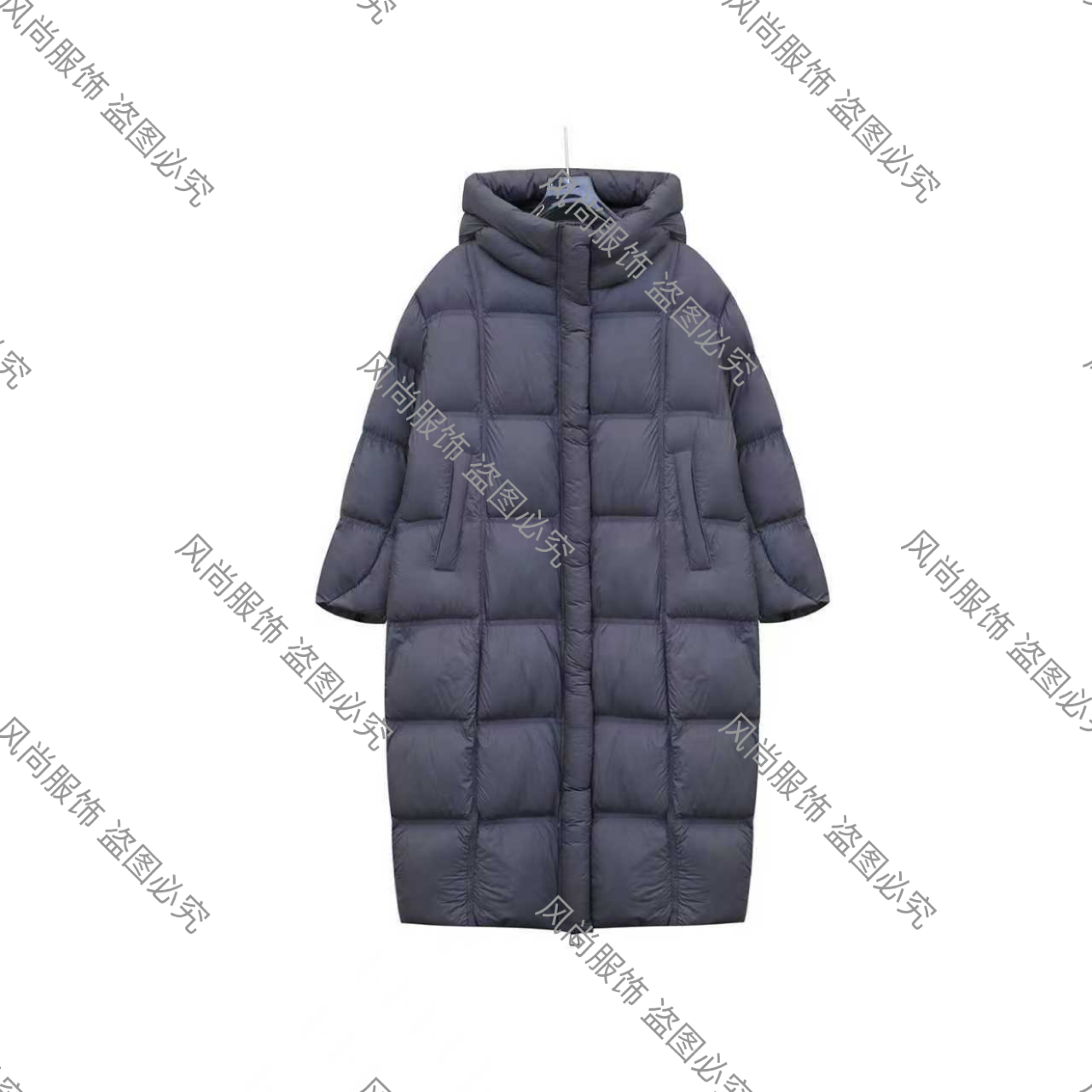 90绒子白鸭绒羽绒服云感泡芙大被子保暖百搭过膝长款连帽