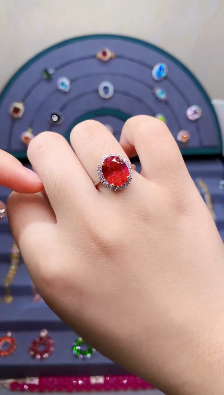 【闪购商品】红宝石戒指银S925镶嵌6