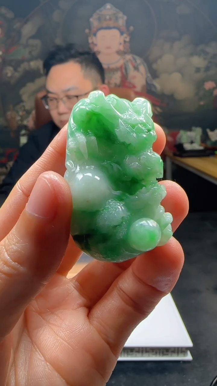 【闪购商品】定制翡翠未镶嵌L-@@QJXC116114