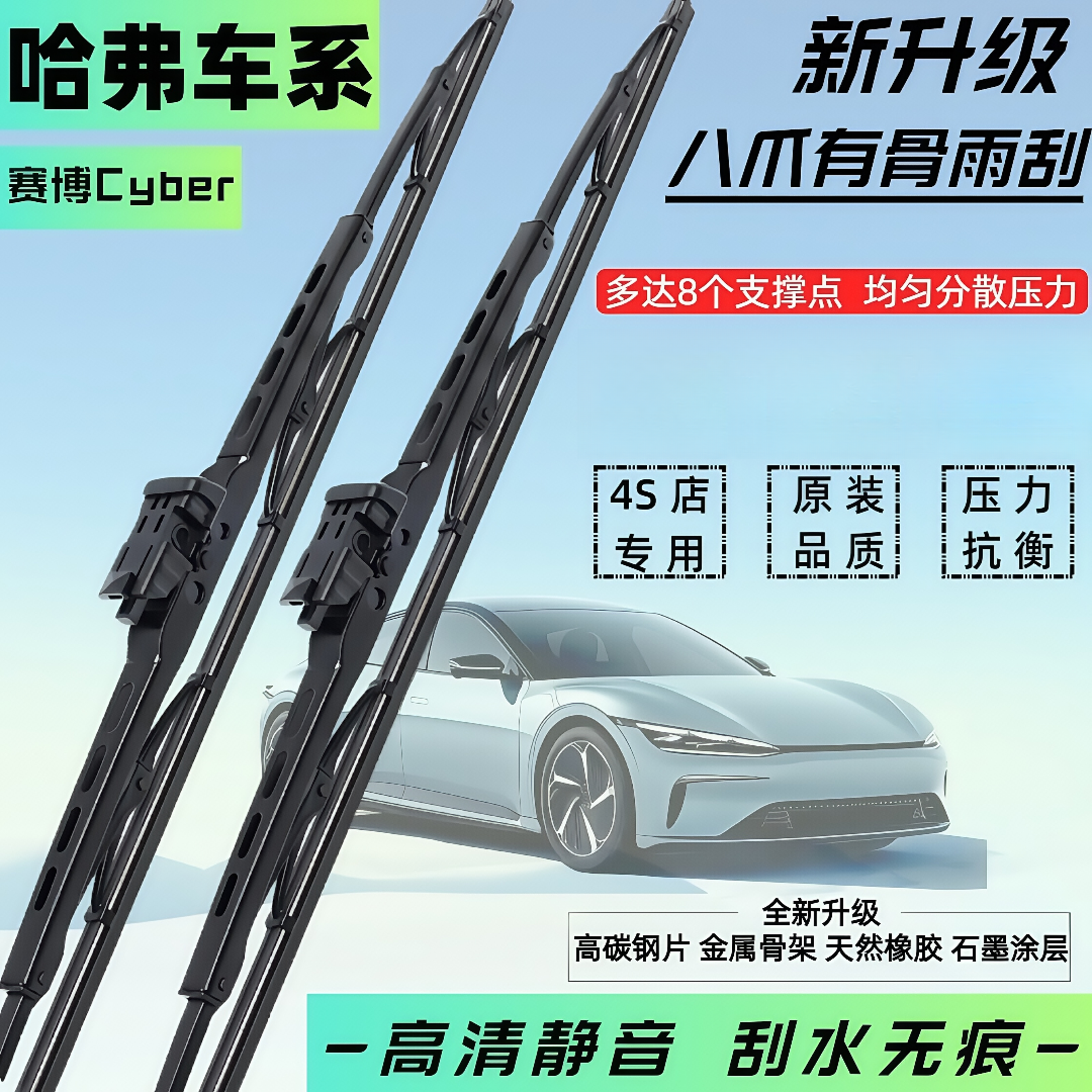 【22】新升级哈弗专用长城H6M6炮VV5魏派vv7欧拉C30C50有骨雨刮器